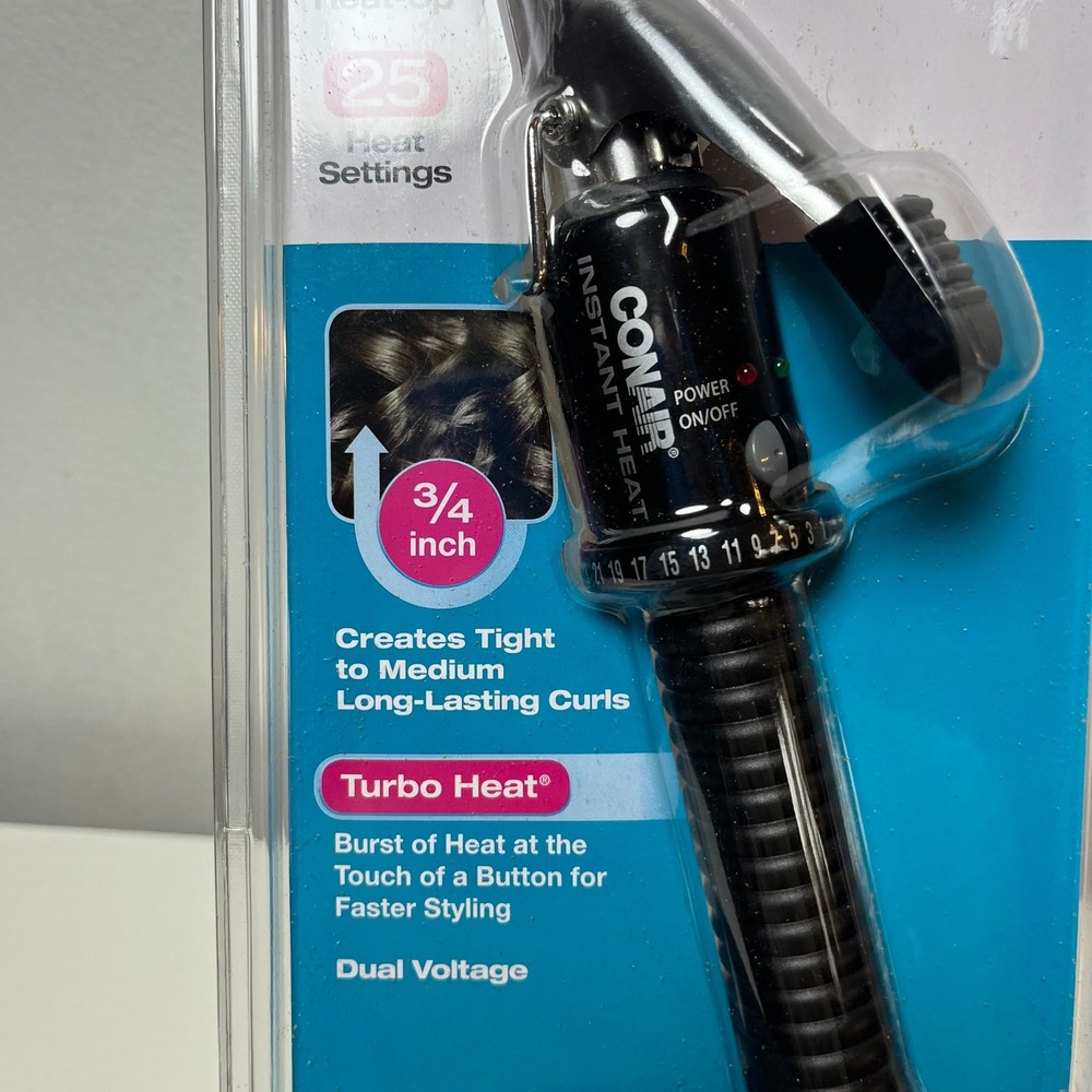 NEW Conair Hot Sticks Curling Iron 3/4 Inch Barrel Silver‎ CD81WCSR Instant Heat - Picture 3 of 9
